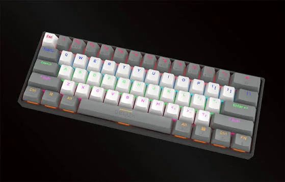 Herná klávesnica Wireless Mechanical Keyboard Delux KM33 BT RGB (grey&white) (6938820414124)