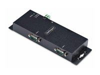 Kompaktní server - 2 porty - 100Mb LAN, RS-232 - montáž na stěnu/lištu DIN - kompatibilní s TAA