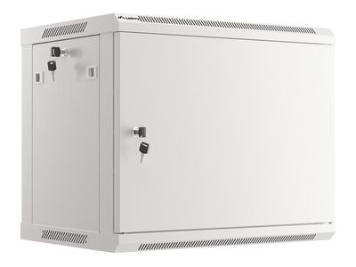 Lanberg racková skříň 19" pro montáž na stěnu 9u/600x450 pro vlastní montáž s kovovými dveřmi šedá
