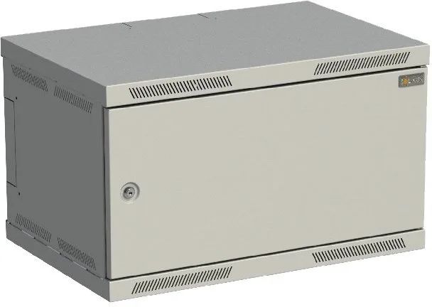 Rozvaděč nástěnný SENSA 6U 400mm, dveře plech, RAL 7035, SENSA-6U-64-21-G