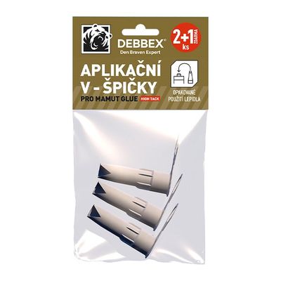Aplikační V-hroty pro lepidla MAMUT GLUE DEBBEX 3ks