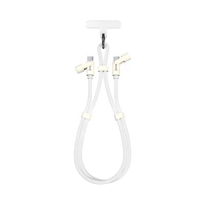 SBOX LANYARD Kábel USB-C/USB-C, 60W, 1.5m, biela