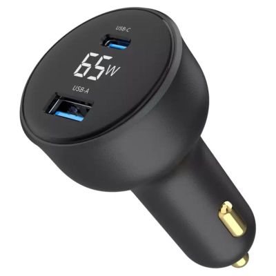 GEMBIRD Car Charger, Nabíječka USB/USB-C, 65W