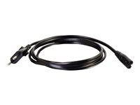 Elektrický kabel - power IEC 60320 C7 do power CEE 7/7 (M) - AC 250 V - 1 m - lisovaný - černá
