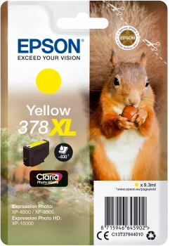 Epson Singlepack Yellow 378 XL Claria Photo HD Ink