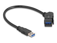 USB 5 Gbps Type-A panel mount female 45°