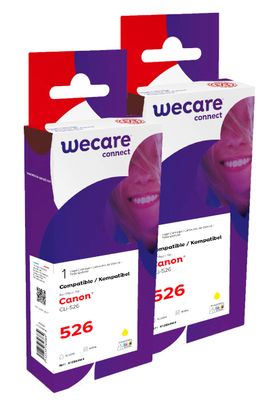 WECARE ARMOR sada ink kompatibilní s CANON CLI526Y 2x10,5ml,žlutá,CLI-526 Y