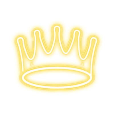 Dekorativní PLEXI LED neon Koruna teplá bílá