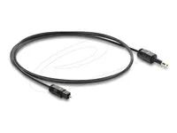Delock - Digitální audio kabel (optický) - mini TOSLINK s piny (male) do TOSLINK se zdírkami (female) - 1 m - optické vlákno - cerná