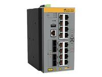Přepínač - L3 - řízený - 8 x 10/100/1000 (PoE+) + 8 x 10/100/1000 (PoE) + 4 x gigabitů SFP - lze montovat na konzolu DIN, pro připevnění na zeď - PoE+ (240 W) - stejnosměrný proud