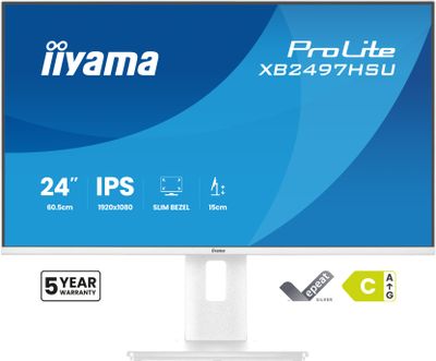 iiyama ProLite/XB2497HSU-W1/23,8"/IPS/FHD/120Hz/4ms/Bílá/5R