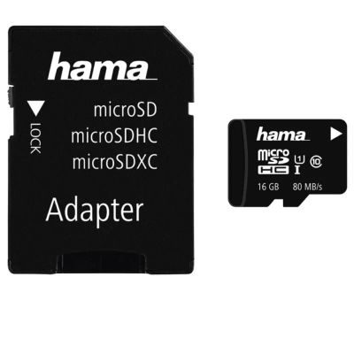 HAMA microSDHC 16 GB 80 MB/s Class 10 UHS-I