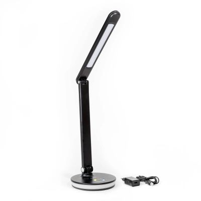 Platinet PDL400RGBB stolní LED lampa 12W stmívatelná, dotykové ovládání, USB port, černá