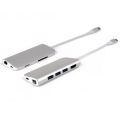LMP USB-C mini Dock 8-port - Silver Aluminium