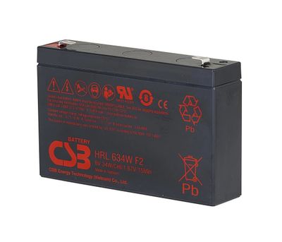 Baterie CSB HRL634WF2; 6V; 9Ah/34W, F2