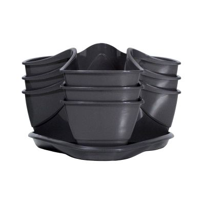 Květináč na bylinky COUBI HERBAL grafit 29,5x29,5x38cm