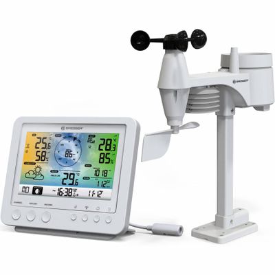 Meteostanice Bresser 5v1 s Wi-Fi a barevným displejem, bílá