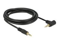 Audio kabel - mini-phone stereo 3.5 mm s piny (male) do mini-phone stereo 3.5 mm s piny (male) - 3 m - černá - úhlový konektor