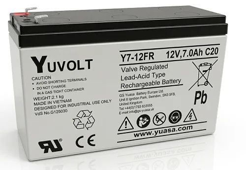 Yuasa YUVOLT Y7-12FR VdS (12V; 7Ah, F1)