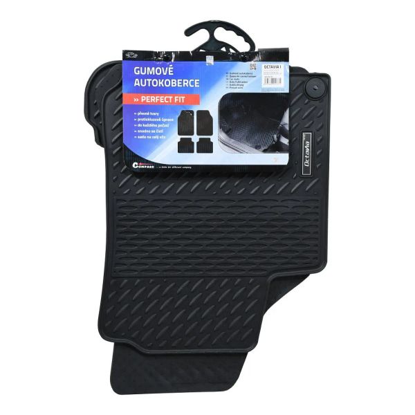 Koberce gumové COMPASS PERFECT FIT P1 s fixací sada 4 ks