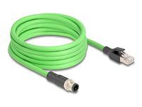 M12 Cable D-coded 4 pin male to RJ45 mal