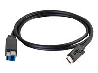 USB 3.2 - 5Gbps - M/M - USB kabel - USB Type B (M) do USB-C (M) - USB 3.0 - 3.05 m - černá