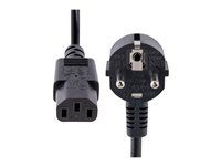 PC Power Supply Cable (713E-1M-POWER-CORD) - Elektrický kabel - power CEE 7/7 (Z) úhlový do power IEC 60320 C13 - AC 250 V - 10 A - 1 m - lisovaný - černá - Evropa