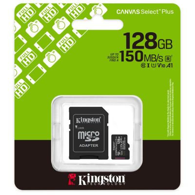 KINGSTON CANVAS Select Plus, Micro SDXC 128GB+A