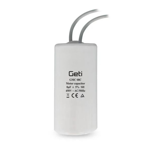 Kondenzátor rozběhový motorový 8uF 450V GETI GMC 08C