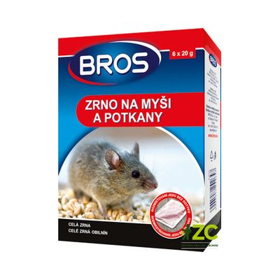 Návnada na myši a potkany BROS 6x20g