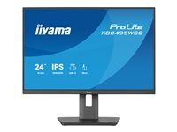 iiyama ProLite XB2495WSC-B1 - LED monitor - 24" (24.1" zobrazitelný) - 1920 x 1200 WUXGA @ 100 Hz - IPS - 350 cd/m² - 1500:1 - 4 ms - HDMI, USB-C - reproduktory - cerná, matná