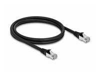 Patch kabel - RJ-45 (M) do RJ-45 (M) - 1 m - 6 mm - S/FTP - CAT 6a - venkovní - černá