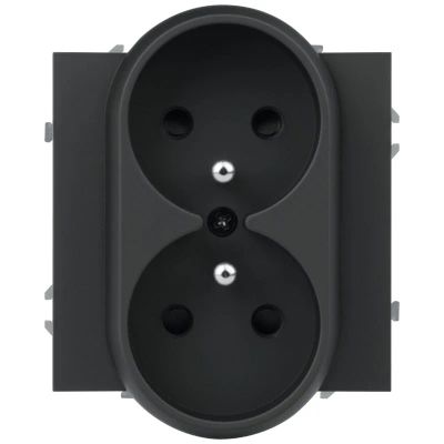 Dvojitá zásuvka DPM MOXY MOX1029B černá