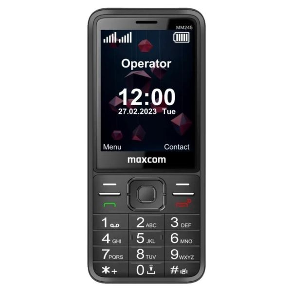 MAXCOM MM245, Telefon DUAL Sim, černý