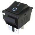 Přepínač kolébkový 2pol./4pin ON-OFF 250V/15A černý