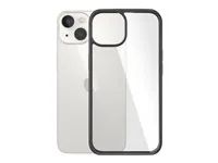 PanzerGlass ClearCase pro Apple iPhone 14/13 - (obal z tvrzeného skla a černého TPU rámečku, 2x Military Standard)