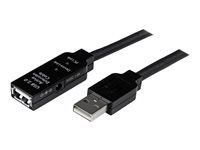 10 meter USB 2.0 Repeater / Extender Cable USB A (M) to USB A (F) 10 m Black - 3 ft (USB2AAEXT10M) - Prodlužovací šňůra USB - USB (F) do USB (M) - USB 2.0 - 10 m - aktivní - černá - pro P/N: LTUB1MBK, SVA5H2NEUA, UUSBOTG