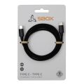 SBOX Kabel USB Type C/Type C 1m, černý