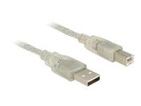 Kabel USB - USB typ B (M) do USB (M) - USB 2.0 - 3 m - průhledná