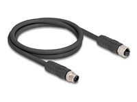M12 Cable L-coded 4 pin male to female P