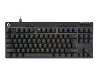 Klávesnice - TKL - podsvícení - USB - QWERTY - US mezinárodní - klávesový spínač: Linear - černá
