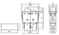 Přepínač kolébkový 2pol./3pin ON-ON 250V/15A černý