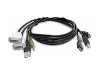Startech - Kabel adaptéru - kompatibilní s TAA - USB typ A, DVI, audio jack 3,5 mm s piny (male) do HDMI, USB Type B, audio jack 3,5 mm s piny (male) - 1.8 m