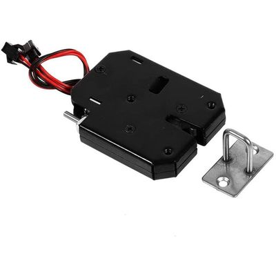 Elektrický zámek XG-07C 12VDC 1,8A černý s ovládacím kontaktem