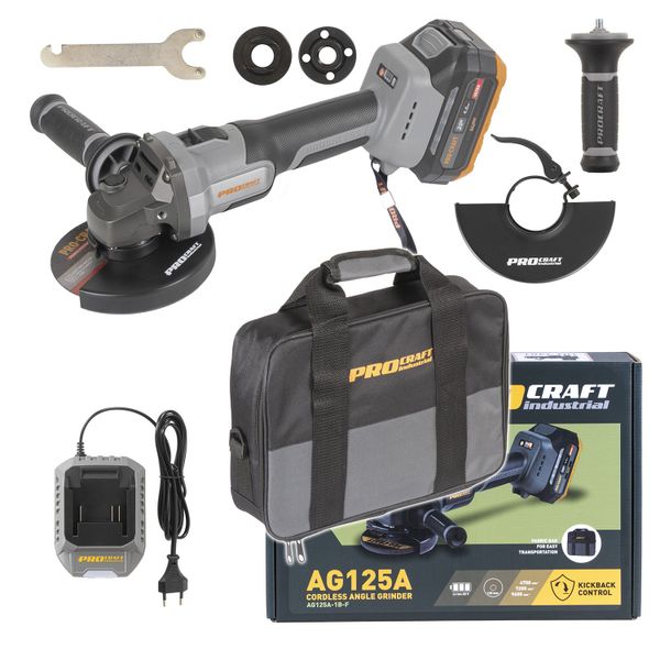 Úhlová bruska AKU PROCRAFT Industrial AG125A-1B-F