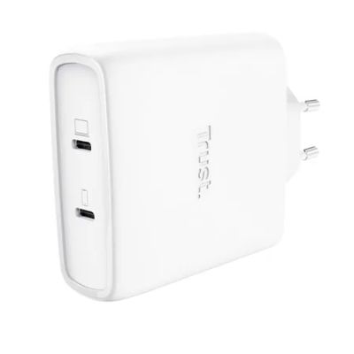 Trust maxo 100W 2P usb-c gan charger wht