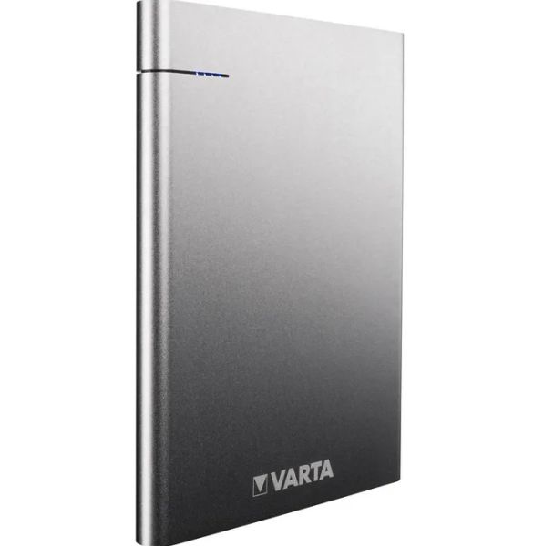 Powerbanka Varta Portable Slim, Li-Pol 12000 mAh, stříbrná