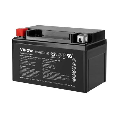 Baterie motocyklová 12V 7Ah VIPOW BAT0507