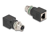 M12 Adapter X-coded 8 pin female to RJ45