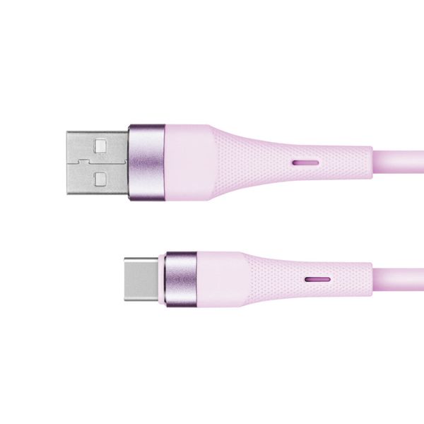 Kabel KRUGER & MATZ KM1268-1P Basic USB/USB-C 1m Růžová